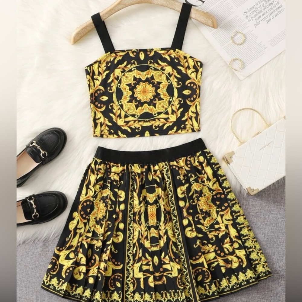 SHEIN girls two piece shirt set